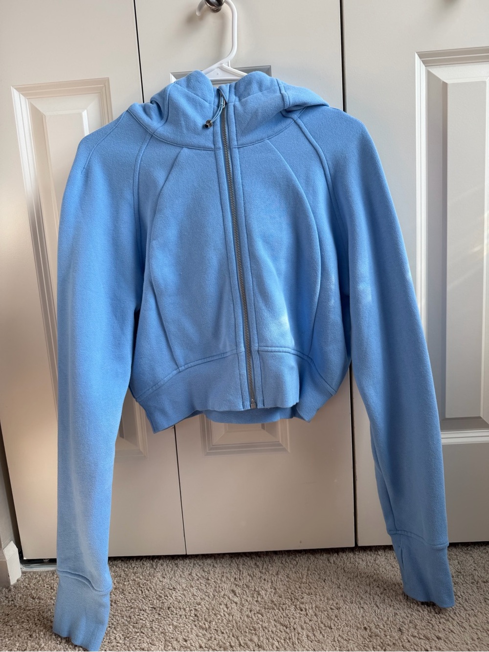 Lululemon Scuba Full-Zip Cropped Hoodie Sinatra Blue - Picture 2 of 5